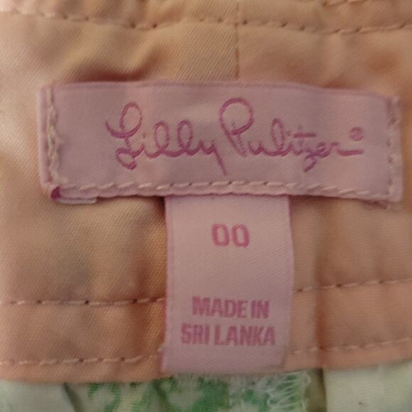Lilly Pulitzer Toile Buttercup Scalloped Shorts Women's Vacation Summer Size 00 - Picture 3 of 8